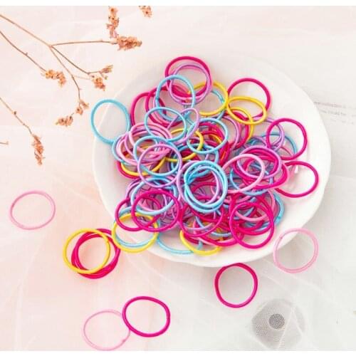 100PCS/Set Girl Hair Ring Children Ponytail Elastic rubber band hair band Hair Accessories girl Headband Scrunchie Headdress Set