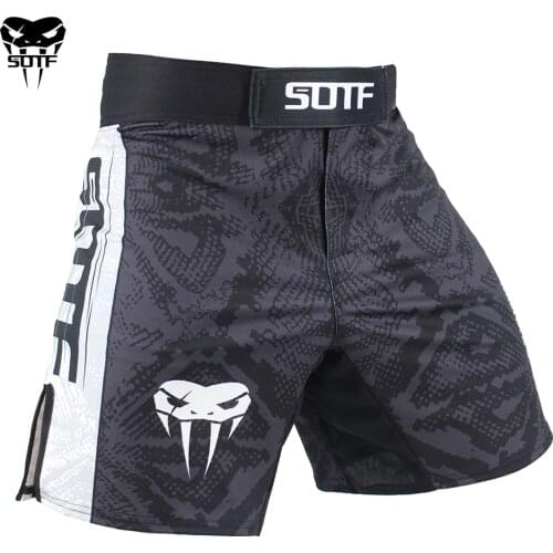 SOTF Snake Scale Fitness Breathable Sports Ferocious MMA boxing shorts Tiger Muay Thai mma shorts fight shorts kickboxing boxing
