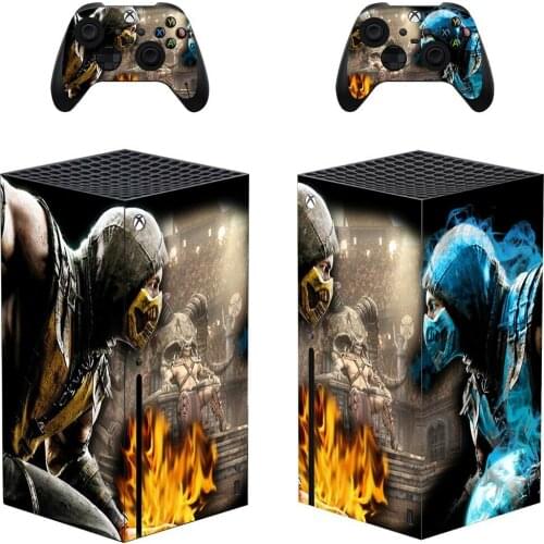 Mortal kombat Style Xbox Series X Skin Sticker for Console & 2 Controllers Decal Vinyl Protective Skins Style 1