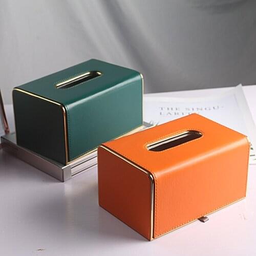 Tissue Box Affordable Luxury Style Creative Household Living Room Coffee Table Simple Leather Multifunctional Storage Napkin