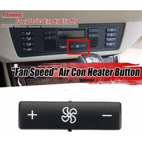 1X Car Climate Control Panel Button Switch Key Caps Air Control Fan Speed Heater for -BMW 5 Series E39 X5 E53 M5