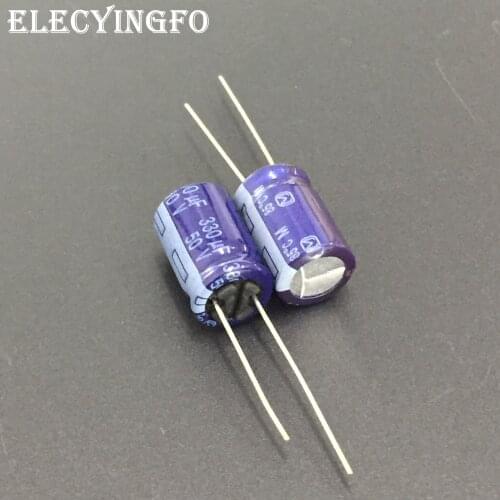 10pcs/100pcs 330uF 50V330uf M Series 10x16mm High Quality 50V330uF Aluminum Electrolytic capacitor