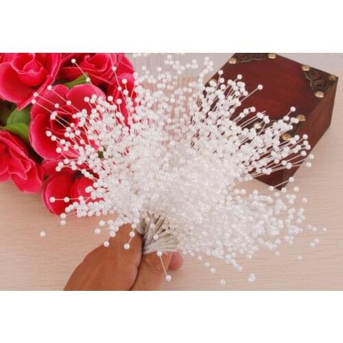 100 Stems Faux Pearl Bead Spray Artificial Flowers Wedding Bride Flower Table Vase Decor for Wedding Bouquet House Office Garden