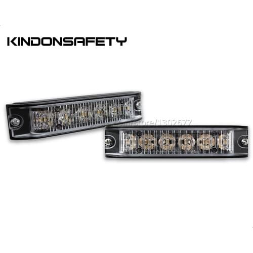 4PCS Free shipping by Fedex! 18Wcar LED strobelight, 6 LED warning surface mount grille light, 3W LEDs, dual/multivolt
