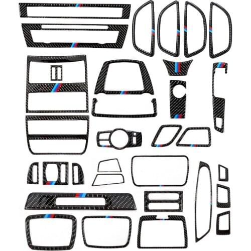 For BMW 5 Series F10 525 2011-2016 Accessories Carbon Fiber Pattern Interior Decoration Gear Air Outlet Door Handle ABS Sticker