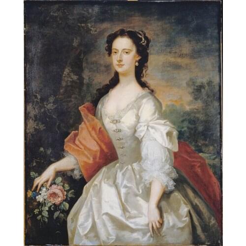 Free shipping classical court figure girl portrait flower scenery oil painting canvas printings on canvas art decoration picture