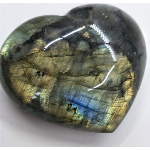Large labradorite top quality crystal heart healing crystals very good color shiny labradorite healing love stone