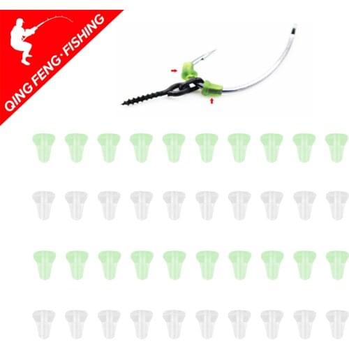50pcs Hook Stops Beads Carp Fishing Accessories Stopper Green Black Carp Fishing Hair Chod Ronnie Rig Pop UP Boilie Stop
