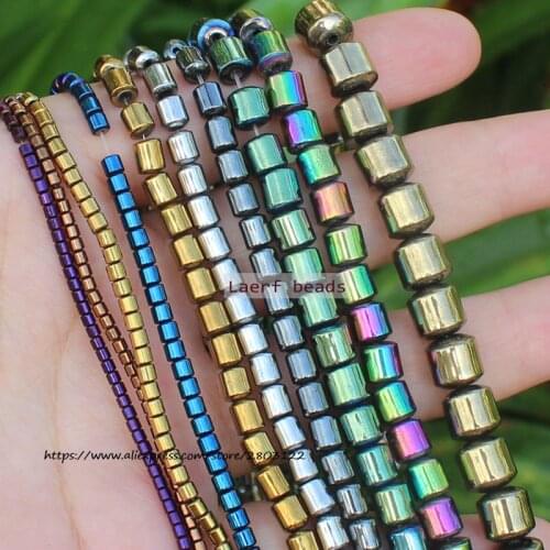 200pcs , 2,3,4,6,8mm Natural Hematite Drum shape Beads15"BeadsFor DIY Jewelry Making !We provide mixed wholesale for all items
