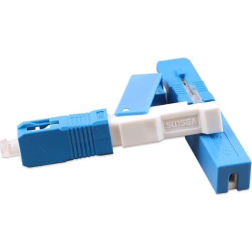 Factory price 100PC Sunsea SS03 FTTH SC UPC Optical Fiber Fast connector single-mode Compatible with standard SC UPC Connectors