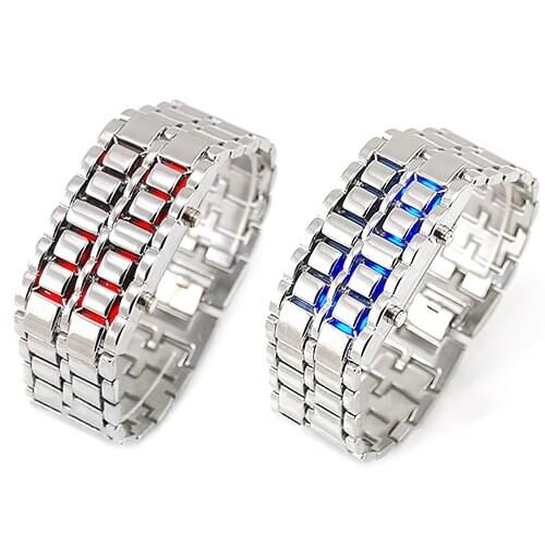 2021 New Style Metal Bracelet watch men LED Digital wristwatches Hour montre electronic reloj relogio Watches