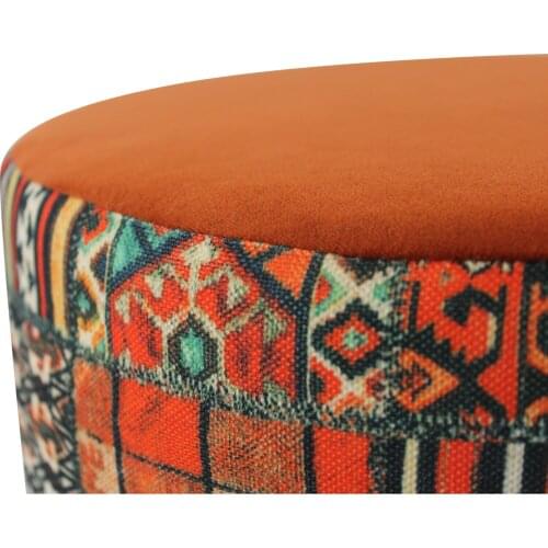Arasta Ece Wood Pedestal Cylinder Cinnamon Rugs Stool Color Traditional Pattern Wood Foot New Fast Shipping
