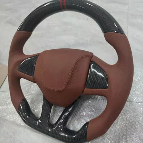 Cuatomized Carbon Fiber Steering Wheel Alcantara compatible for Honda Fit 2014-2021