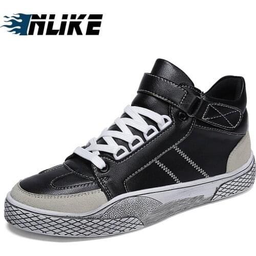 INLIKE NEW Fashion High Top Men Skate Board Shoe Hook & Loop Camouflage MenS Ankle Boots Footwear for Man