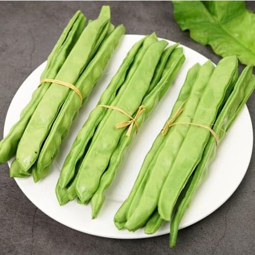 Supermarket shopping mall restaurant store shop decor long bean green bean peas haricot bean lentils artificial fake vegetables