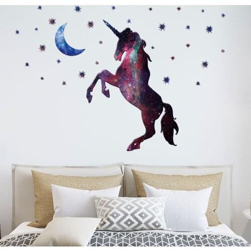 Creative Unicorn Wall Sticker Art Mural Bedroom Wall Decoration wall stickers for kids rooms