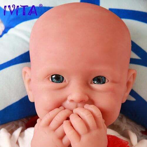 IVITA WG2011 48cm (19inch) 4.46KG Full Body Silicone Alive Cute smile Eyes Opene Reborn Baby Dolls Toy for Girls with Clothes