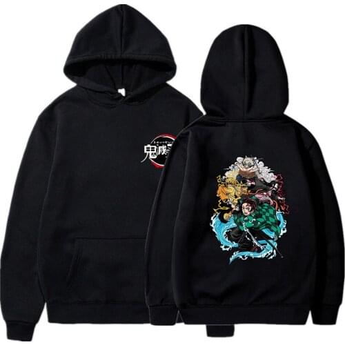 Fashion Anime Demon Slayer Hoodie Men Women Harajuku Kimetsu No Yaiba Spring Unisex Sweatshirts Streetwear Pullovers XXS-4XL