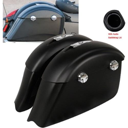 Motorcycle Saddle Bag Electronic Latch Concert Audio Saddlebag Lid For Indian Roadmaster Chieftain Roadmaster Classic