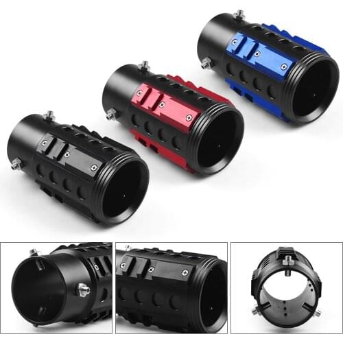 Car Styling Universal Tail Throat Car Aluminum Rear Exhaust Pipe Tail Tip Pipe Industrial Style For 38mm-63mm Pipes