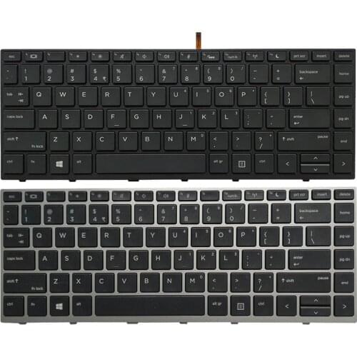 US Backlit laptop Keyboard for HP Probook 430 G5 440 G5 445 G5 with black frame