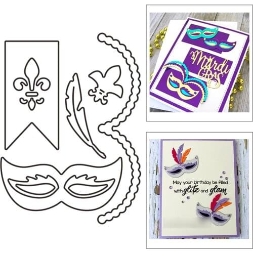 2021 New Mardi Gras Icons Metal Cutting Dies For Mould Cut Paper Craft Embossing Making Greeting Card DIY Scrapbooking No Stamps