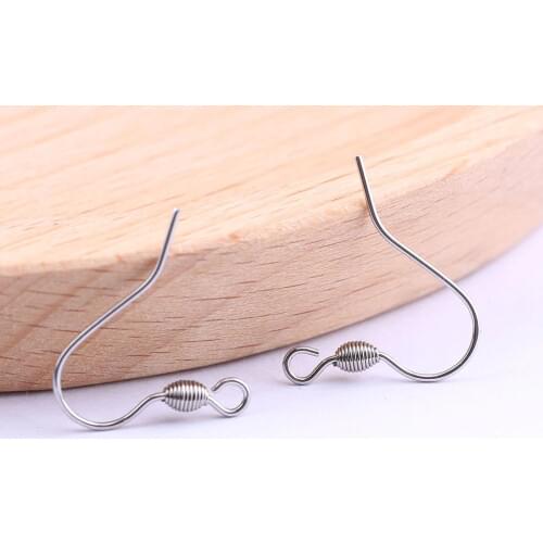 Onwear 50pcs stainless steel earrings hooks for jewelry making diy earing findings accessories