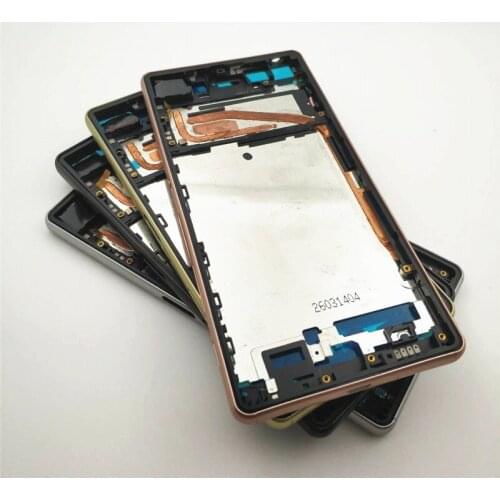 Original Housing Middle Bezel Plate LCD Frame Chassis with Button SIM Dust Cover For Sony Xperia X F5121 F5122 + Sticker