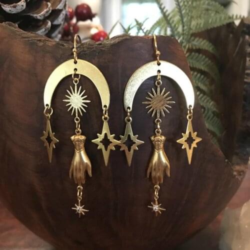 Handmade Celestial Magic Earrings Celestial Magic Witchcraft Jewelry