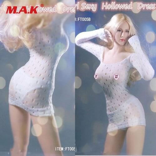 1/6 Scale Sexy Female Clothes Strapless Nightclub Short Dress for 12'' Female Figure Body