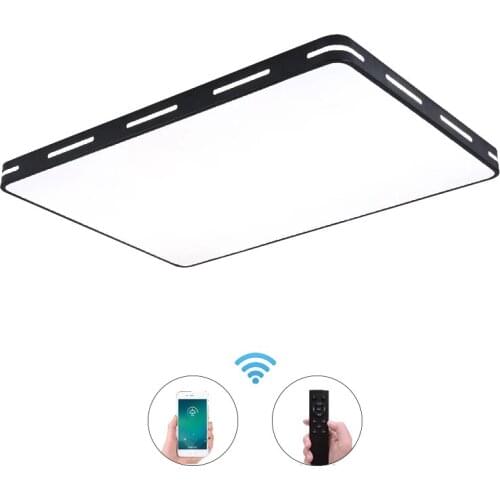 Ultra-thin 5cm Square LED Ceiling Lamp Modern Black White Iron Ceiling Light Surface Mount Aisle Light Hotel Home Decor Lamp