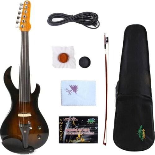 Yinfente 6string Electric Silent Violin 4/4 Handmade Free Case+Bow #EV20