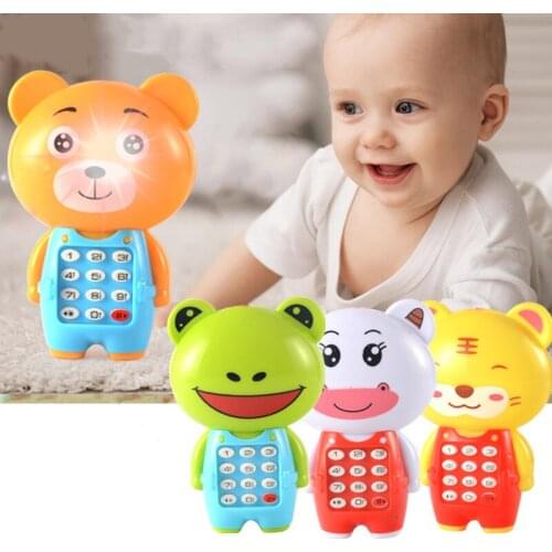 1pc Electronic Toy Phone Musical Mini Cute Children Phone Toy Early Education Cartoon Mobile Phone Telephone Cellphone Baby Toys