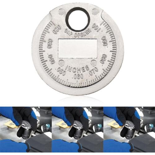 1 pcs Ignition spark plug Gap Gauge tool Caliber Measuring Tool Currency-Type 0.6-2.4mm Range Spark Plug Gage Gap Tool Feeler