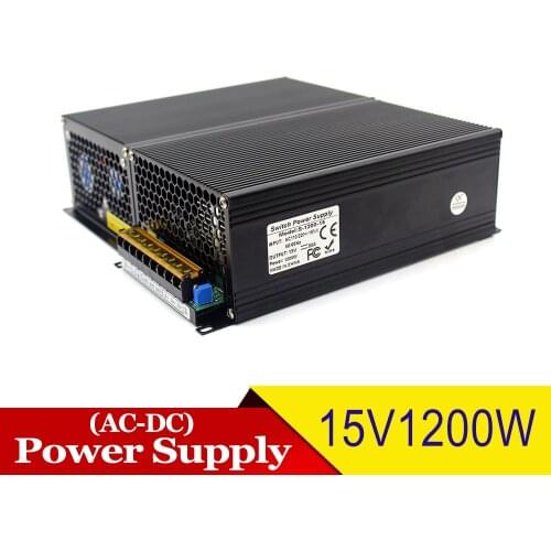 15V 80A 1200W Switching power supply Unit 110v 220v AC-DC SMPS Driver For LED Lighting CNC Router CCTV Monitor security