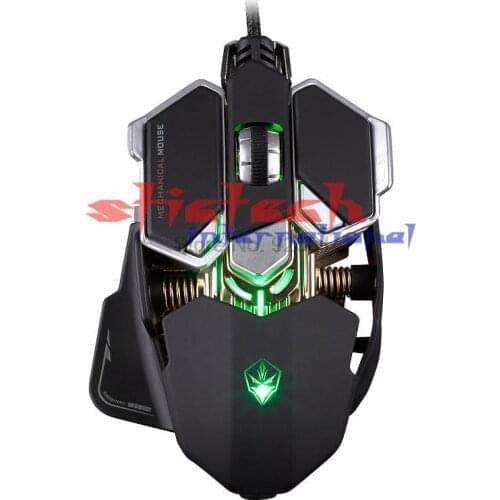 By dhl or ems 50pcs New G10 4000 DPI LED Optical USB Mechanical Wired Gaming Mouse Defined Macro Programming10 Keys