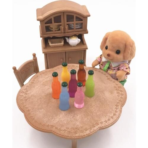 7Pcs/Set Cocktails Cola Drink Wine Bottle Miniature Model Dollhouse Accessories