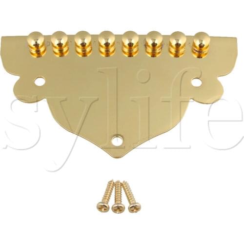 71x42mm Golden 8 String Zinc Alloy Mandolin Tailpiece Replacement