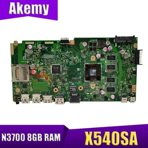 Akemy New!!! X540SA Motherboard For ASUS VivoBook X540SA X540S F540S Laptop Motherboard Tested 100% Mainboard W/ N3700 8GB RAM