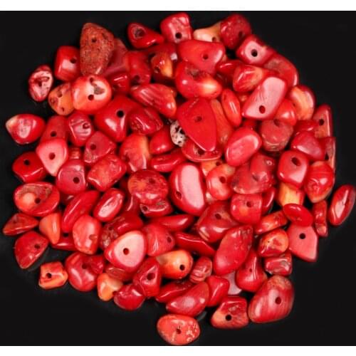 16 Inches Natural Irregular Red Corals Stone Chips Gravel Beads For Jewelry Making DIY Bracelet Necklace Accessorie