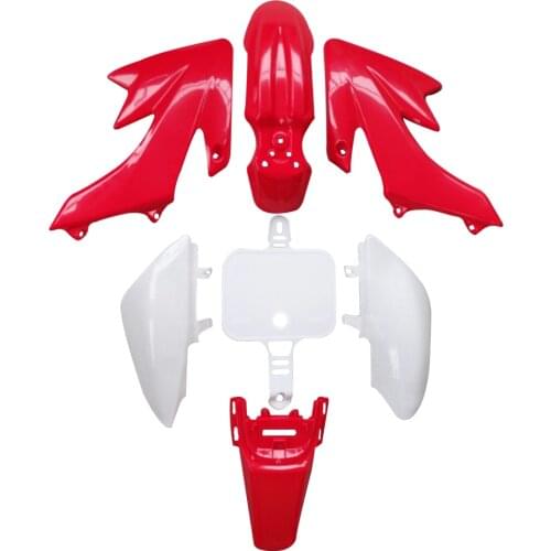 Car styling Plastic Fairing red and white color for Honda CRF XR 50 CRF 125cc SSR PRO Pit Dirt Bike Exterior Accessories New