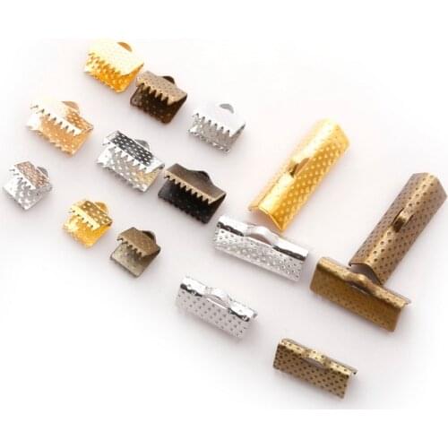 Beadia 300-600pcs metal DIY Jewelry Findings Vintage Mix Size Textured End Caps Crimp Beads fit jewelry making CN-FKG050