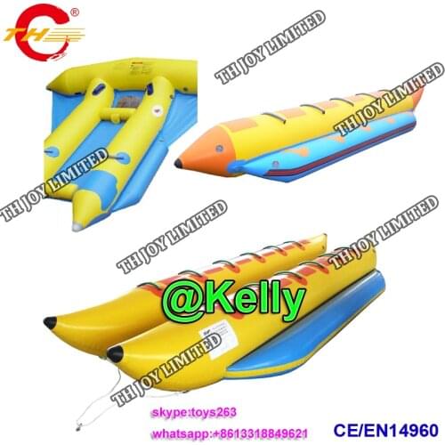 Free shipping 1pc flying fish + 1pc single row inflatable banana boat + 1pc double rows banana boat ride water toys for sale