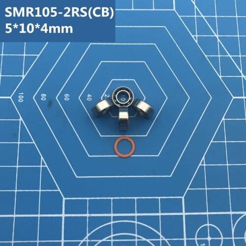 Free Shipping 2pcs SMR105-2RS 2OS 5*10*4mm Hybrid Ceramic Stainless Steel Lube Dry Fishing Reel Ball Bearing SMR105C 2OS A7 LD