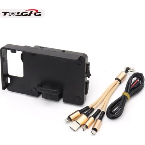 For BMW F700GS F800GS S1000XR wireless Charging Mobile implement Bracket Motorcycle double USB Charging 12MM