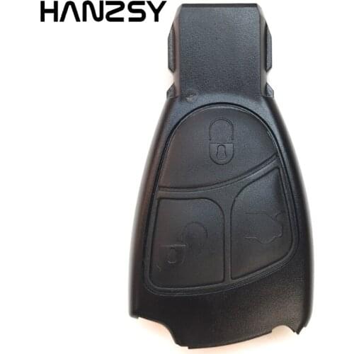 HANZSY 3 Buttons Car Remote Key Case Fob For Mercedes Benz B C E ML S CLK CL C180 1998-2004 W202 Fob Replacement