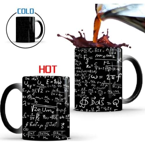 Creative Physics Mathematical Formula Color Change Mug Ceramic Thermal Office Personality Breakfast Coffee Cup
