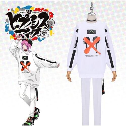 Cosplay Japanese Voice Actor Division Rap Battle Fling Posse Ramuda Amemura Easy R Outfit T-shirt Hat Halloween Costume Adult