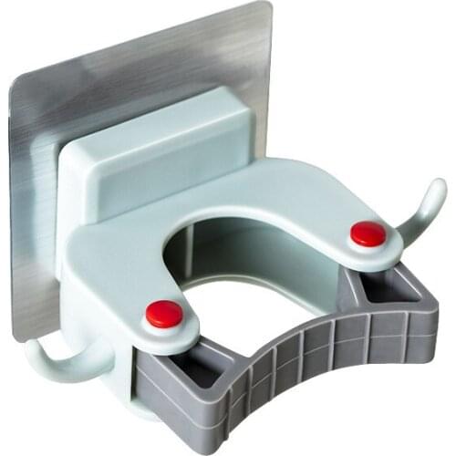 3PCS Wall Mounted Mop Holder Bathroom Broom Hanger Mop Hooks Brush Broom Hanger Organizer Wall Mop Umbrella Holder