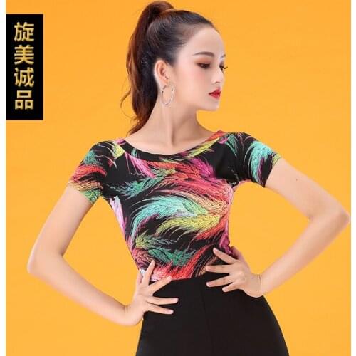2019 new Sexy Dance Clothes top Women Latin Salsa Rumba Chacha Dance Performance Practice Costume YT0602